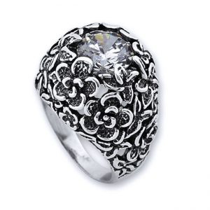 Bijuterii din argint unicat-inel flori Israel, model cu flori